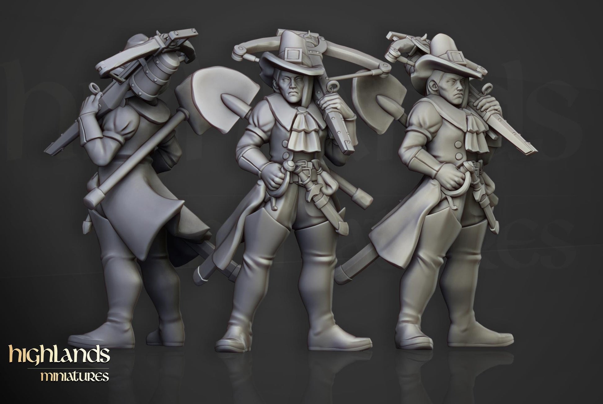 Inquisitorial Band | Sunland | Highland Miniatures | 32mm Scale Resin Tabletop RPG Figures for Roleplaying and Wargaming