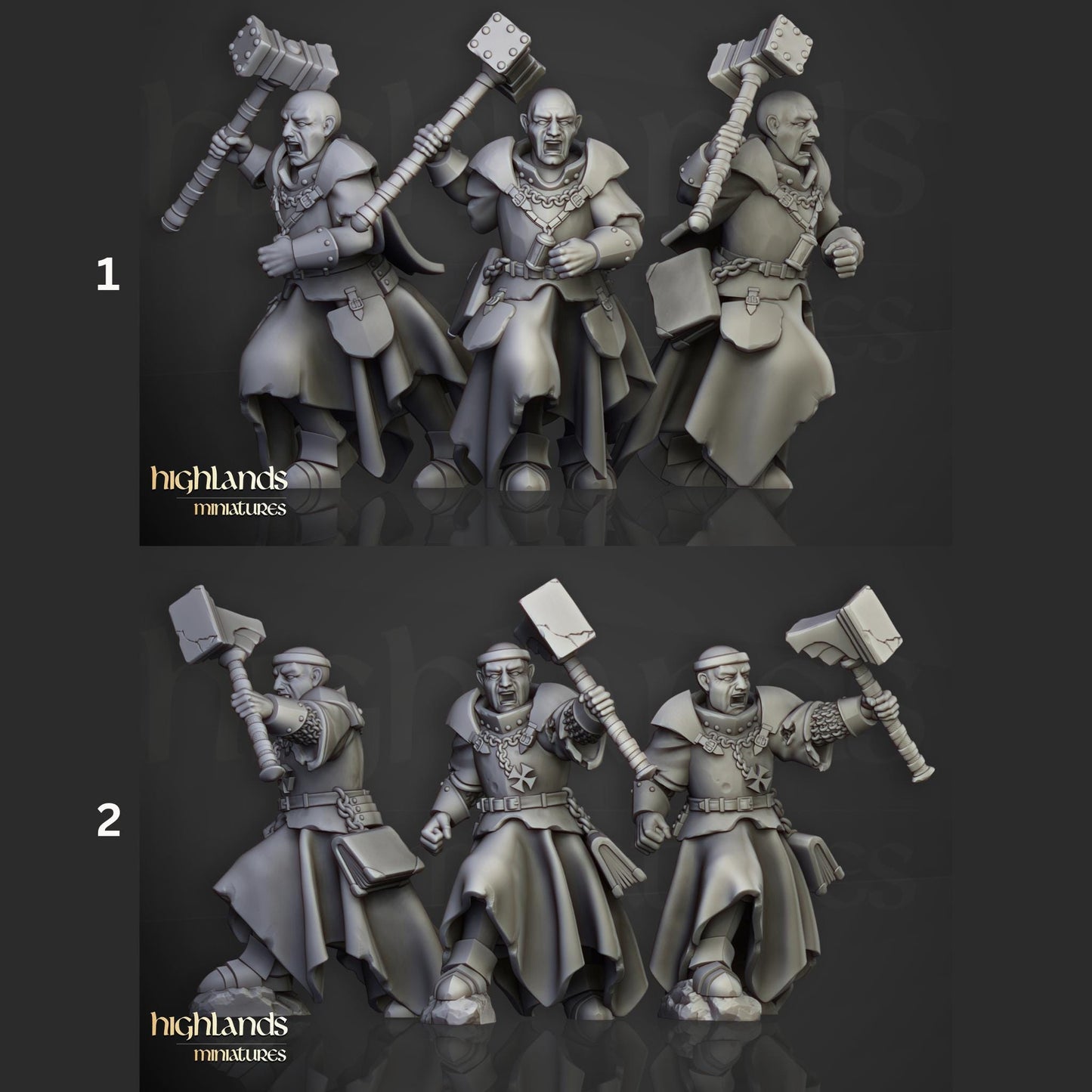 Inquisitorial Band | Sunland | Highland Miniatures | 32mm Scale Resin Tabletop RPG Figures for Roleplaying and Wargaming