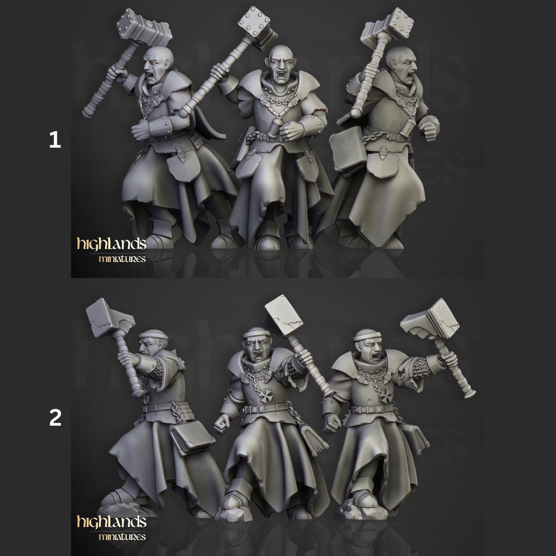 Inquisitorial Band | Sunland | Highland Miniatures | 32mm Scale Resin Tabletop RPG Figures for Roleplaying and Wargaming