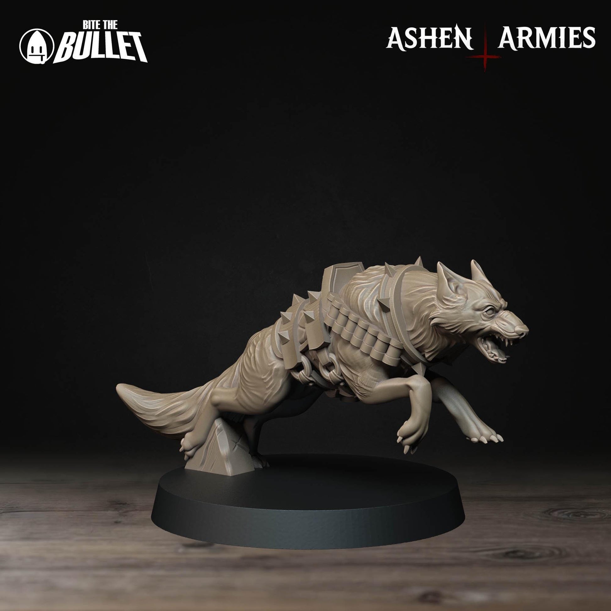 Combat Dogs | Bullet Crusade: Sanctified Legion | Bite The Bullet | 35mm Scale | Resin Printed Tabletop RPG Miniature Figures