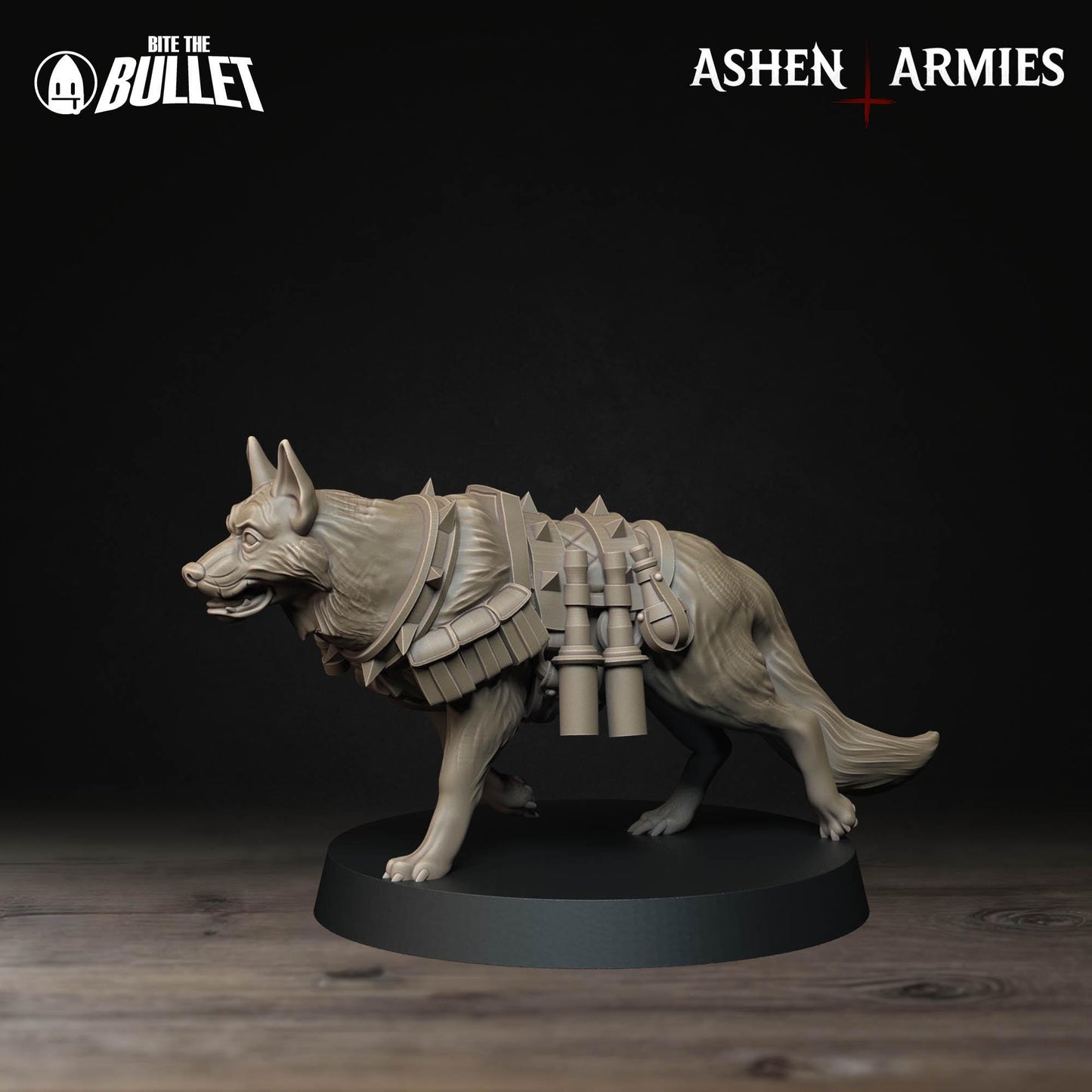 Combat Dogs | Bullet Crusade: Sanctified Legion | Bite The Bullet | 35mm Scale | Resin Printed Tabletop RPG Miniature Figures