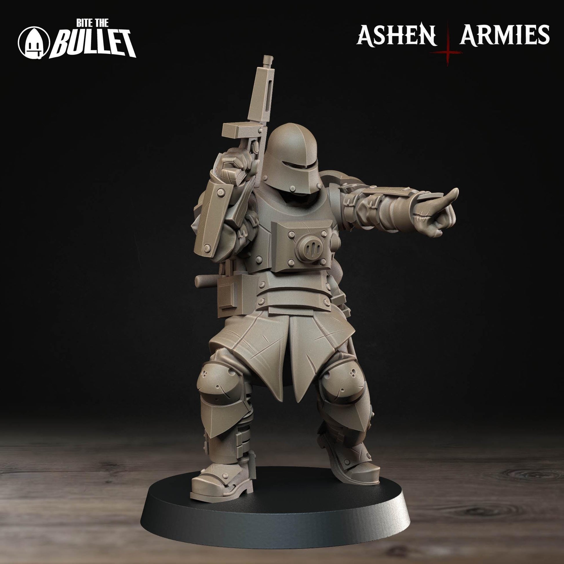 Combat Engineer | Bullet Crusade: Sanctified Legion | Bite The Bullet | 35mm Scale | Resin Printed Tabletop RPG Miniature Figures