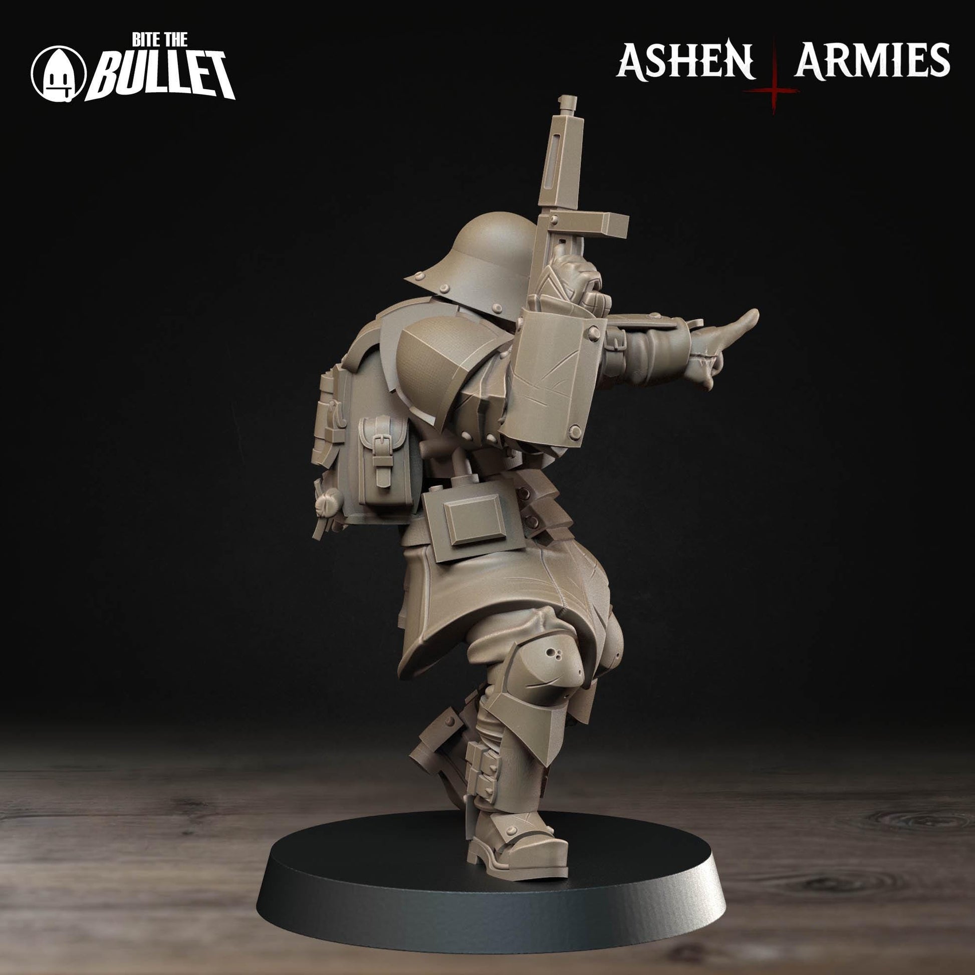 Combat Engineer | Bullet Crusade: Sanctified Legion | Bite The Bullet | 35mm Scale | Resin Printed Tabletop RPG Miniature Figures