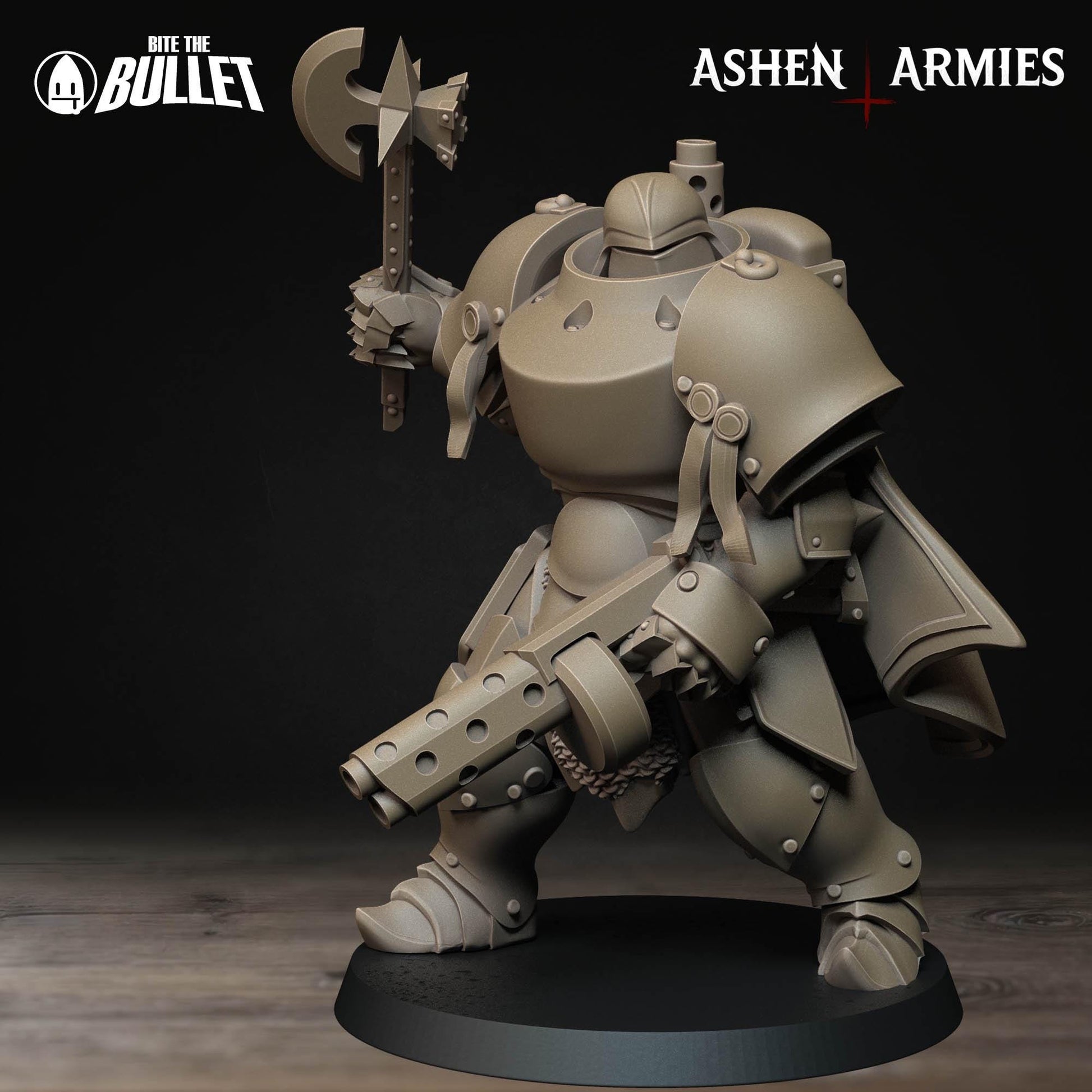 Heavy Infantry - Shotgun | Bullet Crusade: Sanctified Legion | Bite The Bullet | 35mm Scale | Resin Printed Tabletop RPG Miniature Figures