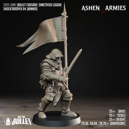 Shocktroopers | Bullet Crusade: Sanctified Legion | Bite The Bullet | 35mm Scale | Resin Printed Tabletop RPG Miniature Figures