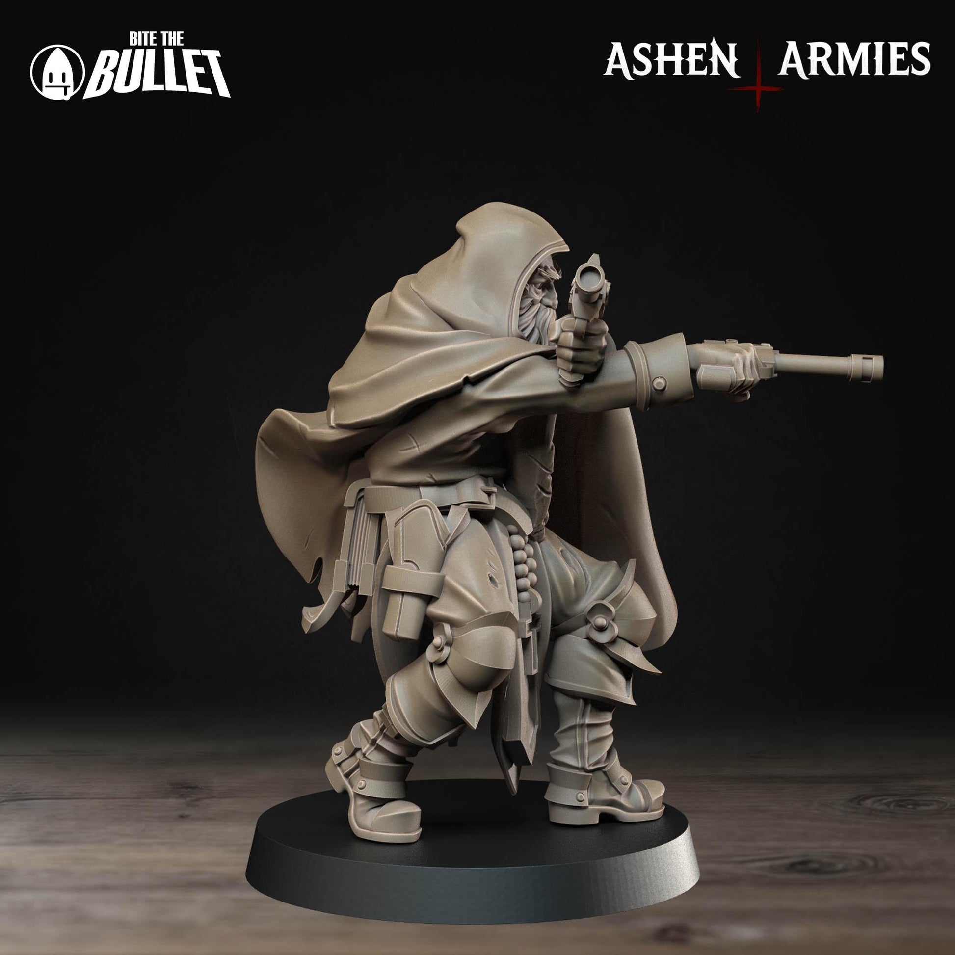 Sniper Priest - Pistols | Bullet Crusade: Sanctified Legion | Bite The Bullet | 35mm Scale | Resin Printed Tabletop RPG Miniature Figures