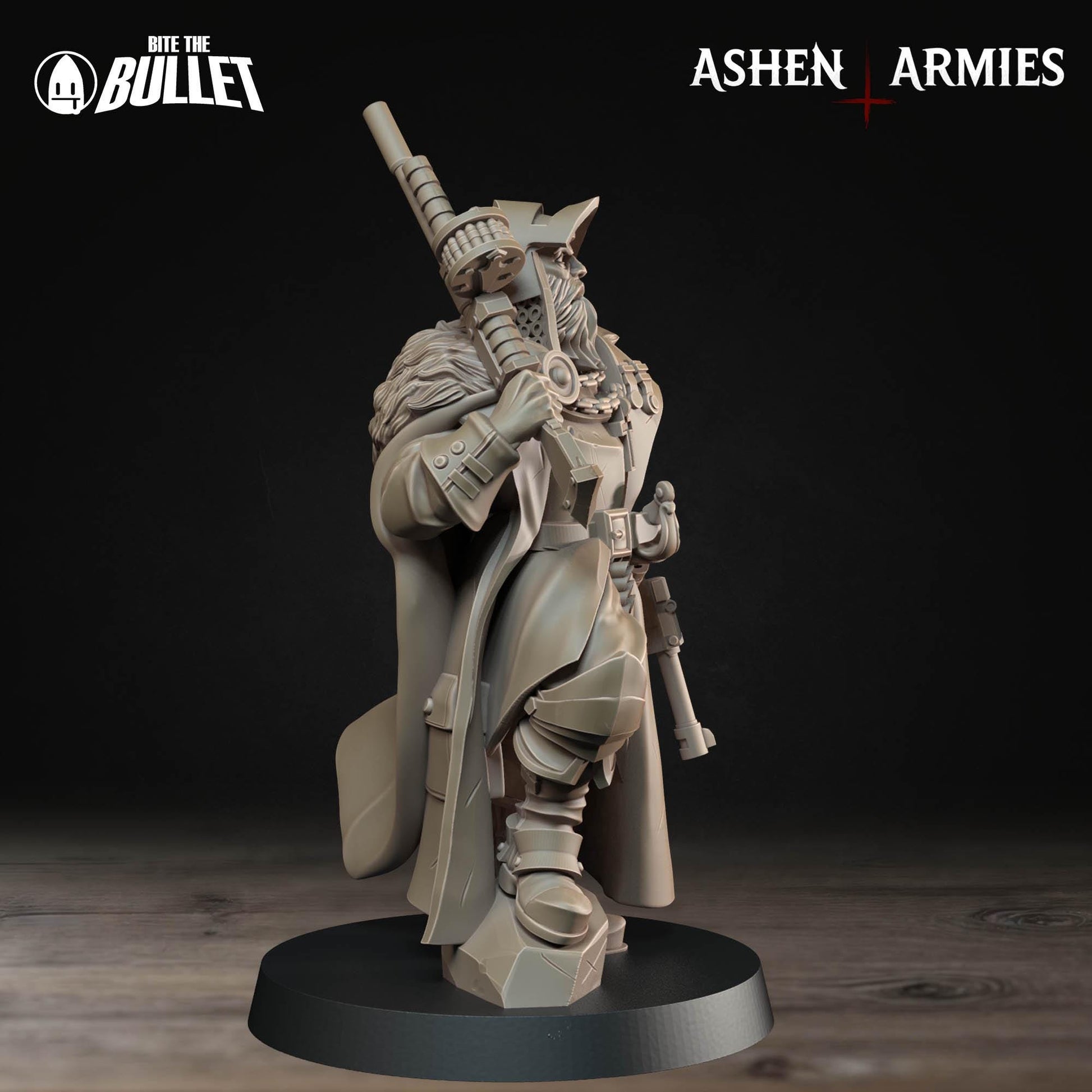 Lieutenant | Bullet Crusade: Sanctified Legion | Bite The Bullet | 35mm Scale | Resin Printed Tabletop RPG Miniature Figures