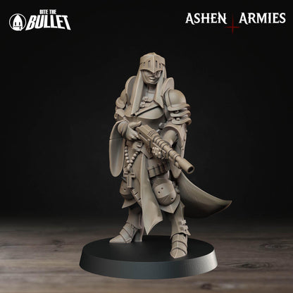 Sniper Priest - Rifle | Bullet Crusade: Sanctified Legion | Bite The Bullet | 35mm Scale | Resin Printed Tabletop RPG Miniature Figures