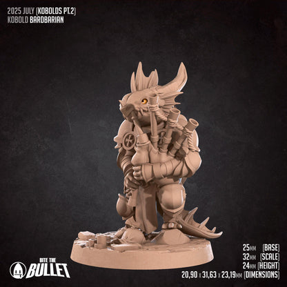 Bard-barian | Kobolds Pt. 2 | Bite The Bullet | 35mm Scale | Resin Printed Tabletop RPG Miniature Figures