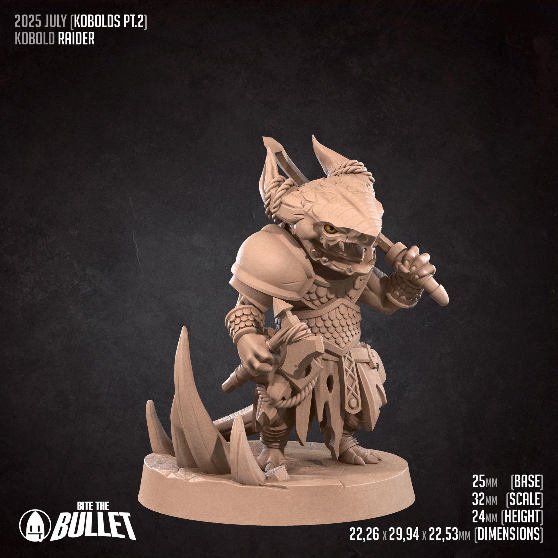 Raider | Kobolds Pt. 2 | Bite The Bullet | 35mm Scale | Resin Printed Tabletop RPG Miniature Figures