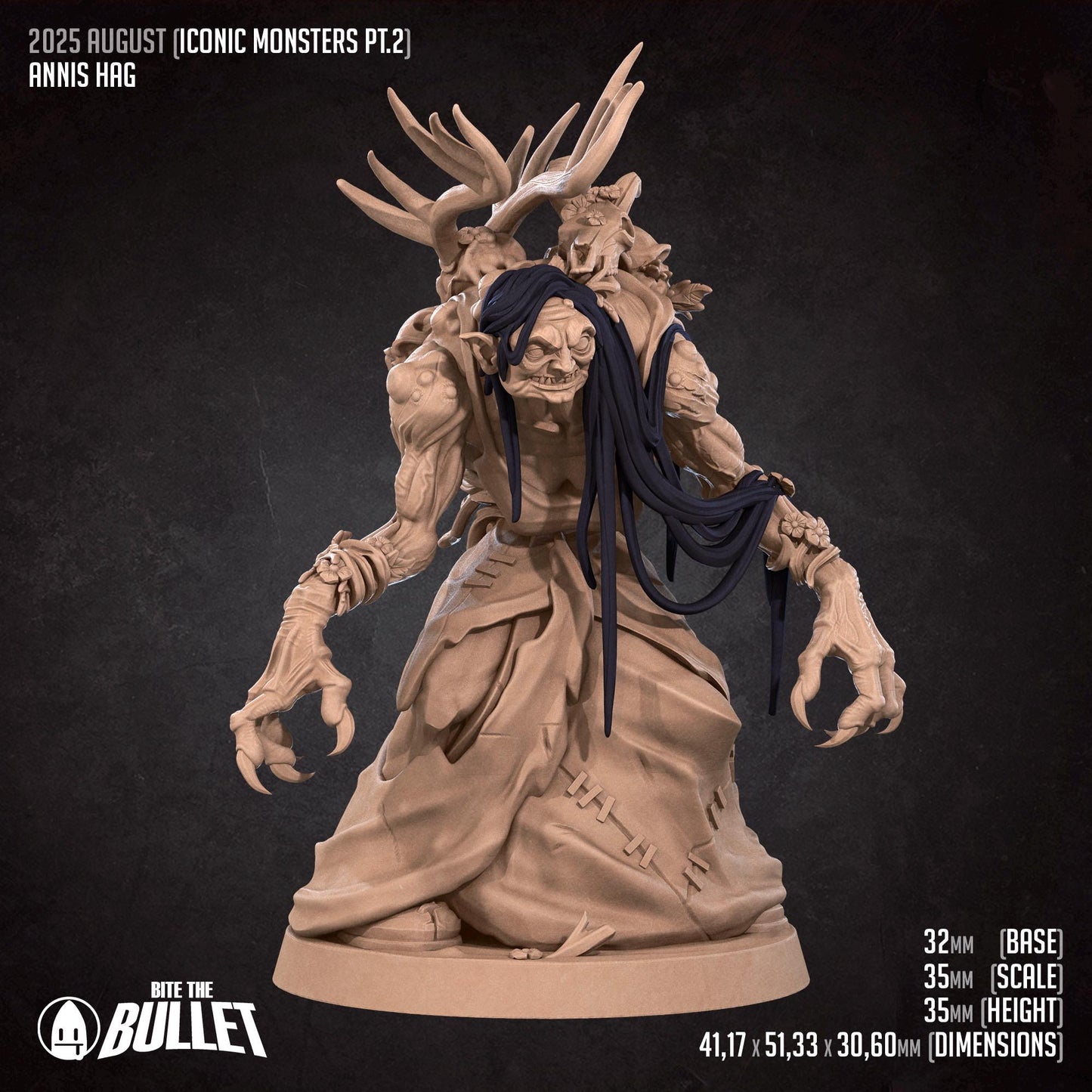 Annis Hag | Iconic Monsters Pt. 2 | Bite The Bullet | 35mm Scale | Resin Printed Tabletop RPG Miniature Figures