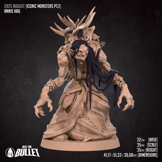 Annis Hag | Iconic Monsters Pt. 2 | Bite The Bullet | 35mm Scale | Resin Printed Tabletop RPG Miniature Figures
