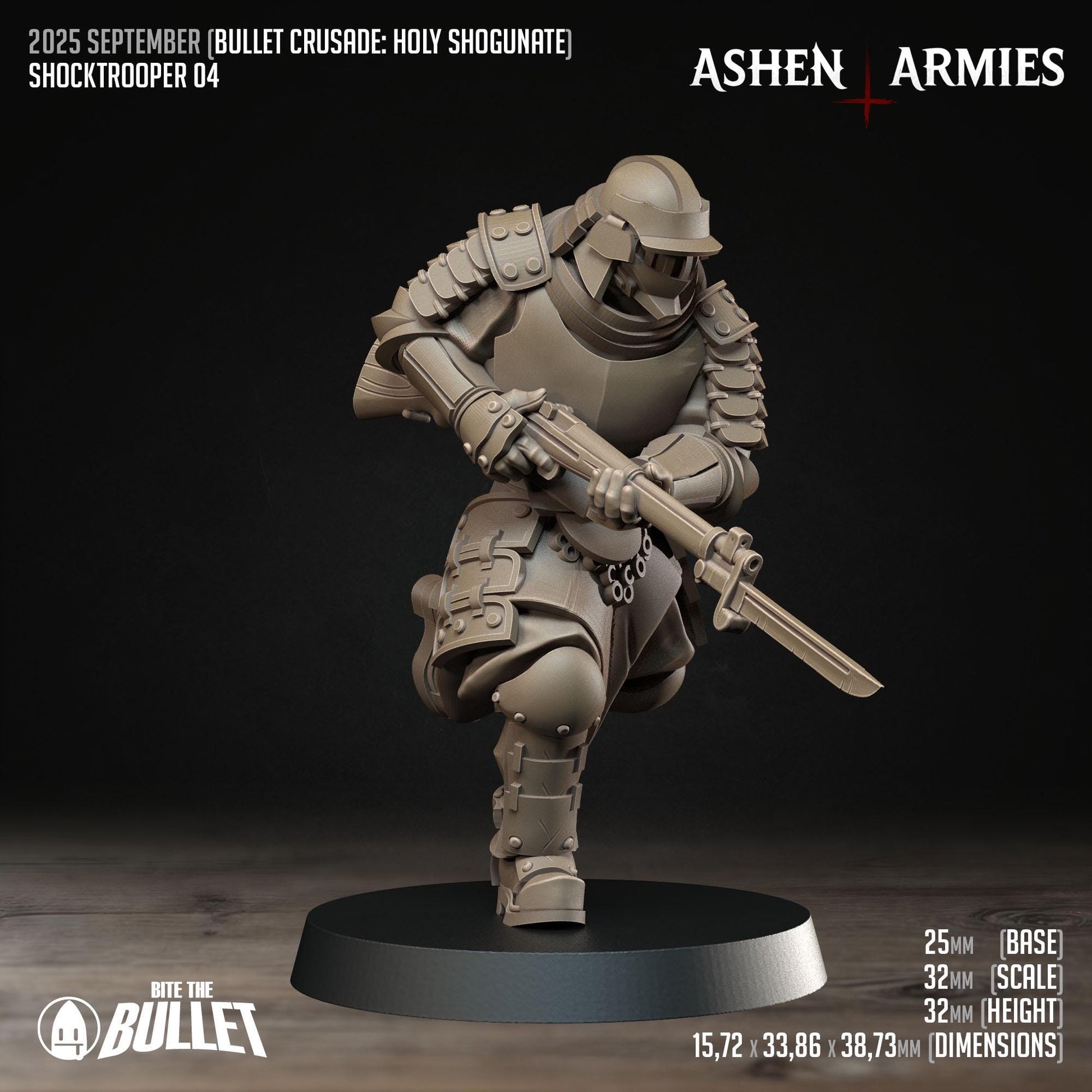 Shocktroopers | Bullet Crusade: Holy Shogunate | Bite The Bullet | 35mm Scale | Resin Printed Tabletop RPG Miniature Figures