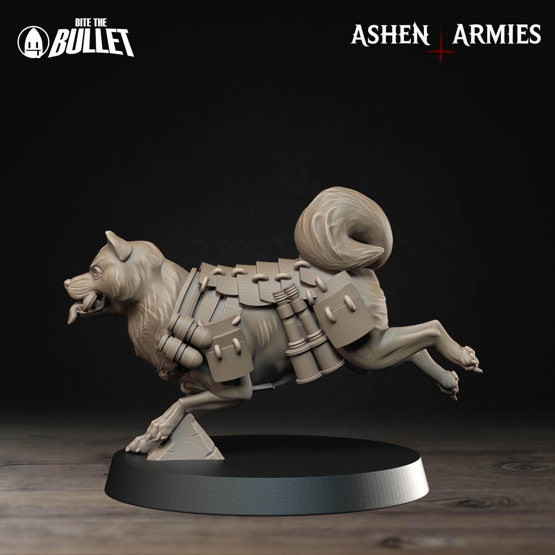 Combat Dogs | Bullet Crusade: Holy Shogunate | Bite The Bullet | 35mm Scale | Resin Printed Tabletop RPG Miniature Figures