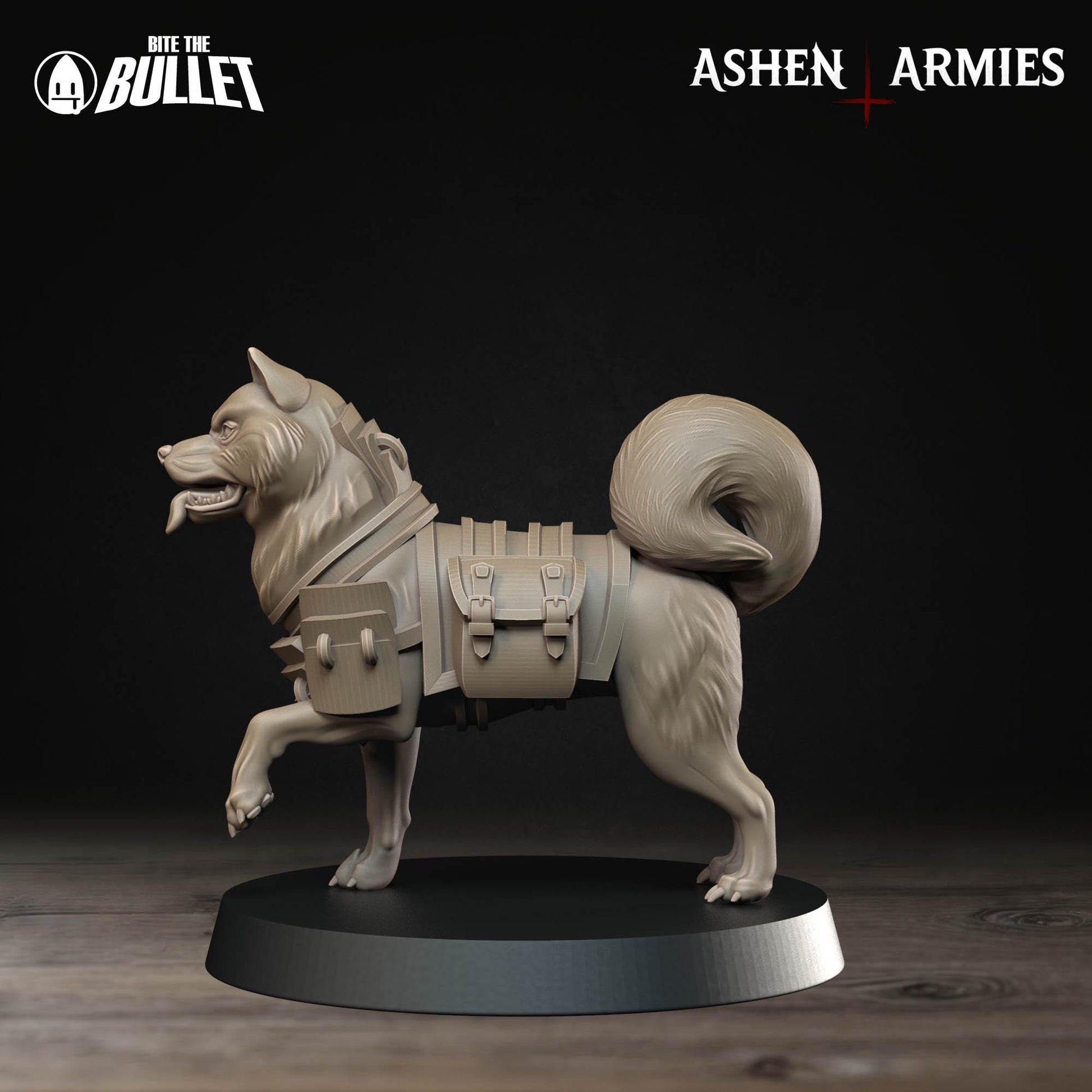 Combat Dogs | Bullet Crusade: Holy Shogunate | Bite The Bullet | 35mm Scale | Resin Printed Tabletop RPG Miniature Figures