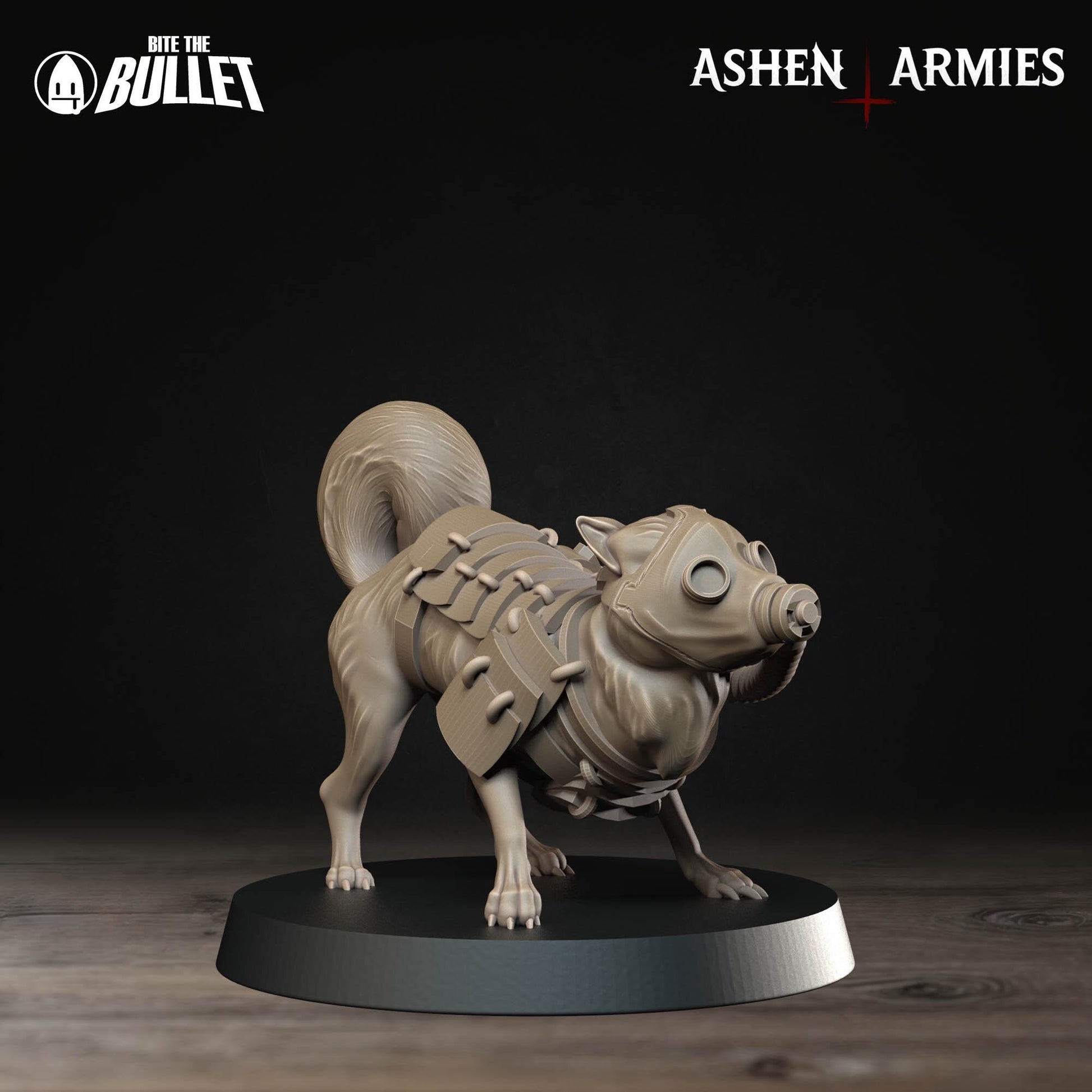 Combat Dogs | Bullet Crusade: Holy Shogunate | Bite The Bullet | 35mm Scale | Resin Printed Tabletop RPG Miniature Figures