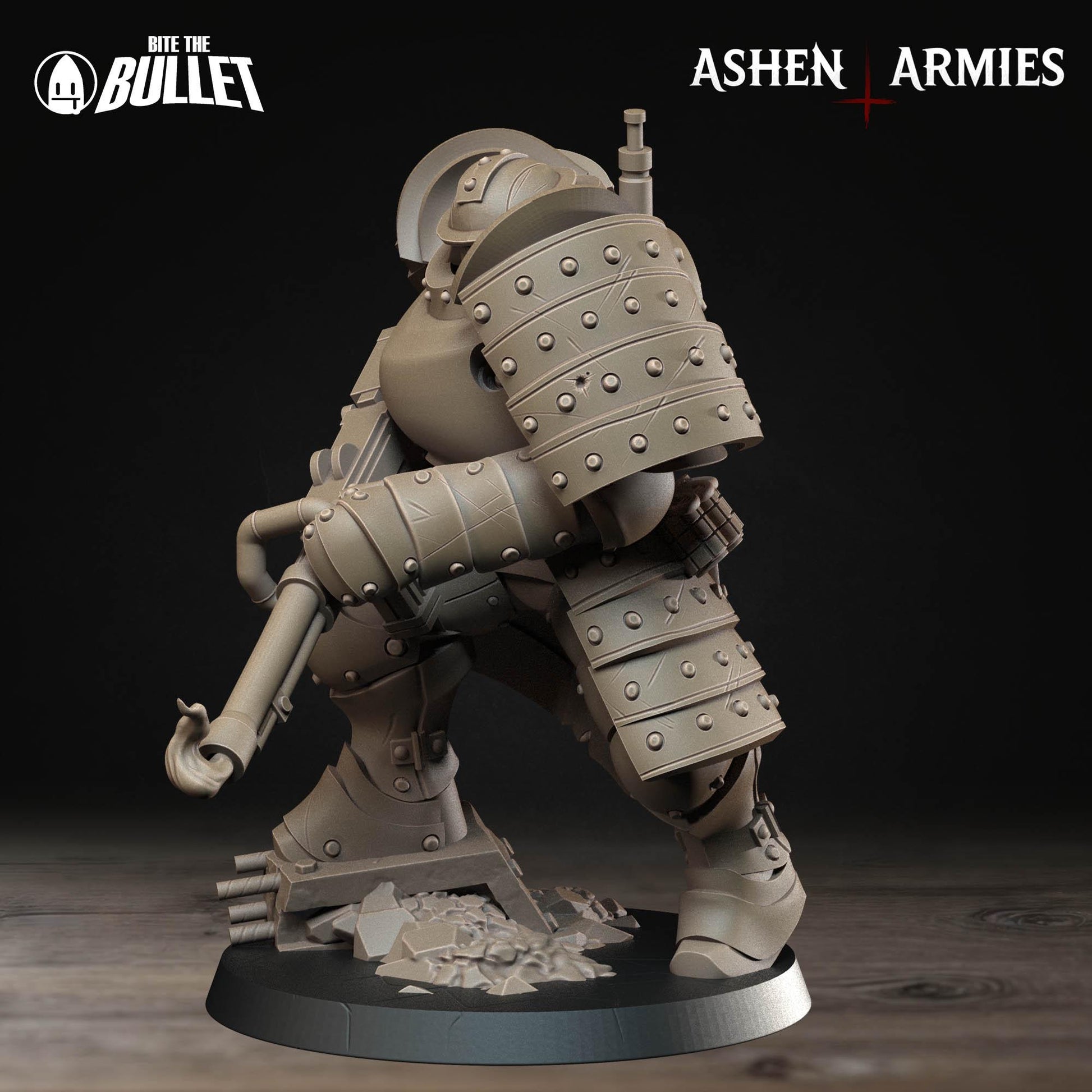 Heavy Infantry - Shotgun | Bullet Crusade: Holy Shogunate | Bite The Bullet | 35mm Scale | Resin Printed Tabletop RPG Miniature Figures