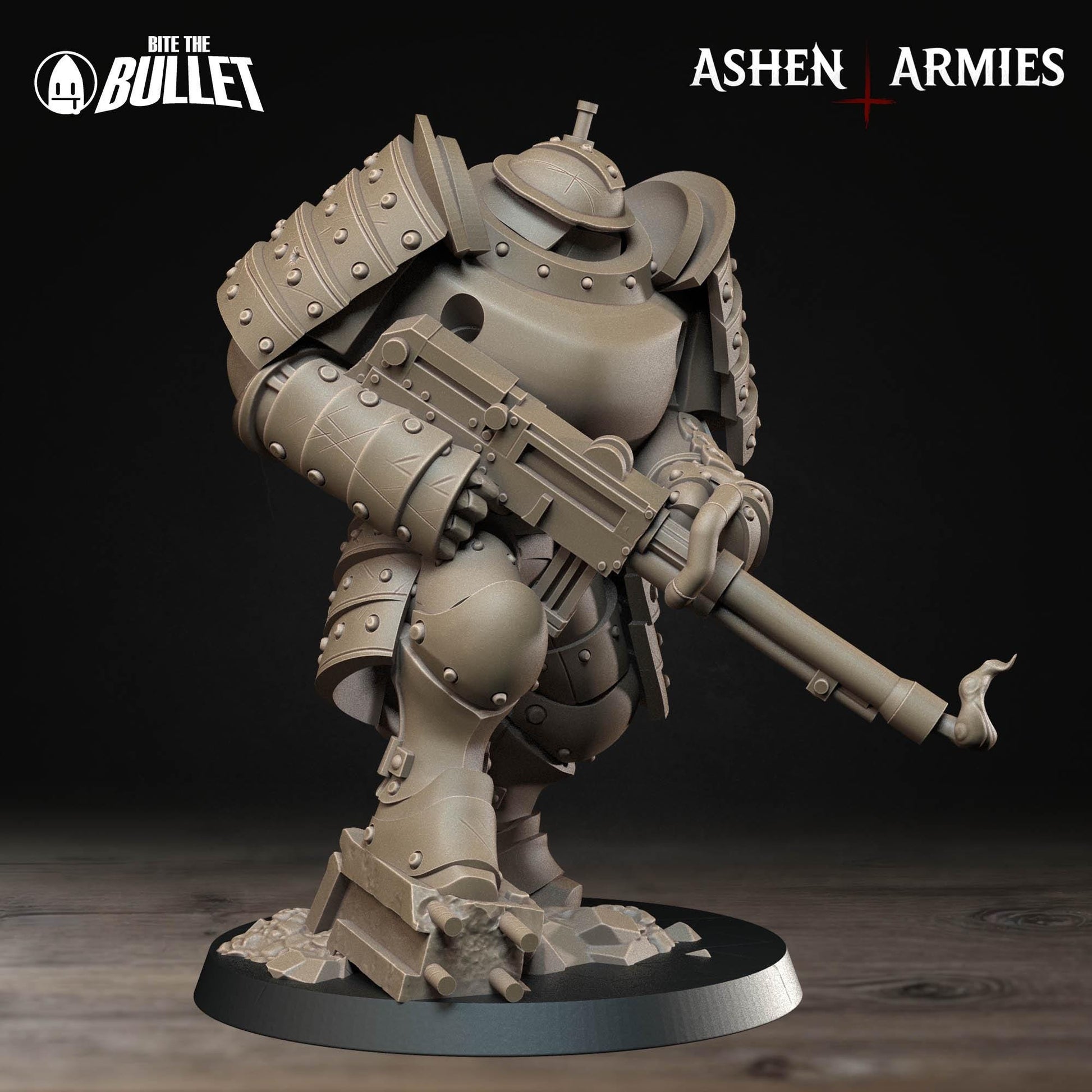 Heavy Infantry - Shotgun | Bullet Crusade: Holy Shogunate | Bite The Bullet | 35mm Scale | Resin Printed Tabletop RPG Miniature Figures