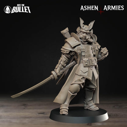 Lieutenant | Bullet Crusade: Holy Shogunate | Bite The Bullet | 35mm Scale | Resin Printed Tabletop RPG Miniature Figures