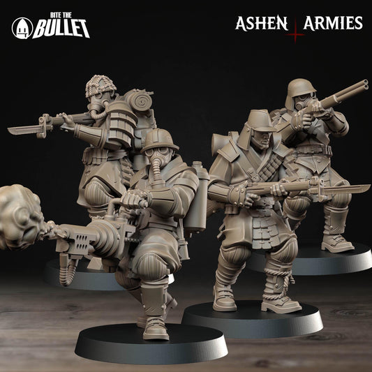Yeomen | Bullet Crusade: Holy Shogunate | Bite The Bullet | 35mm Scale | Resin Printed Tabletop RPG Miniature Figures