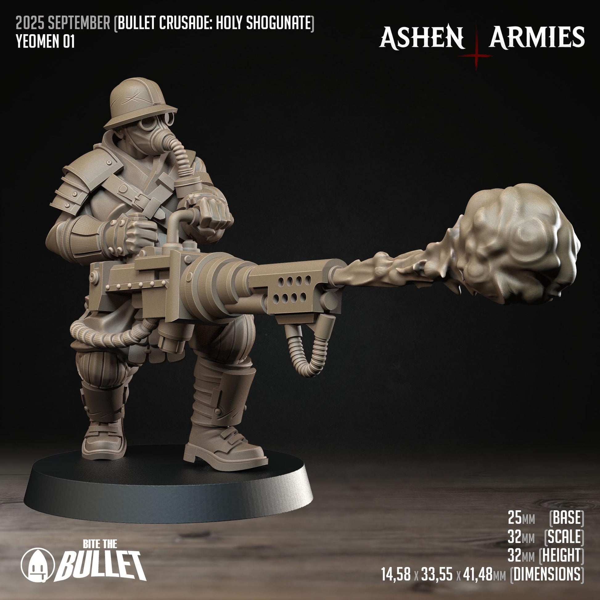 Yeomen | Bullet Crusade: Holy Shogunate | Bite The Bullet | 35mm Scale | Resin Printed Tabletop RPG Miniature Figures