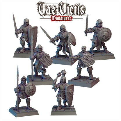 Reanimated Warriors Vol 1 | Vae Victis Miniatures | 32mm Scale Resin Printed Tabletop RPG Figures for Tabletop Roleplaying or Wargaming