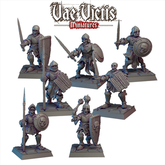 Reanimated Warriors Vol 1 | Vae Victis Miniatures | 32mm Scale Resin Printed Tabletop RPG Figures for Tabletop Roleplaying or Wargaming