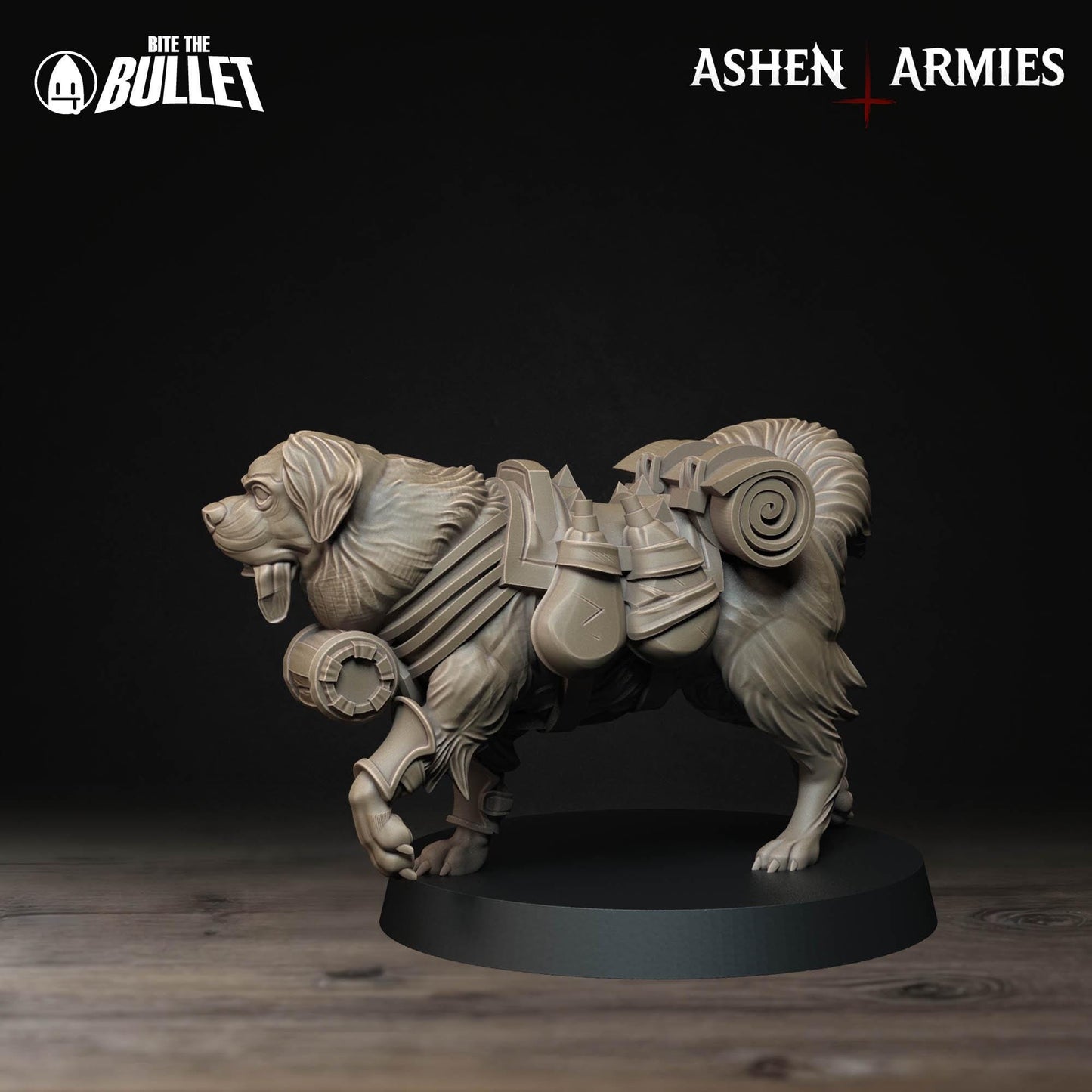 Combat Dogs | Bullet Crusade: Sanctified Legion | Bite The Bullet | 35mm Scale | Resin Printed Tabletop RPG Miniature Figures