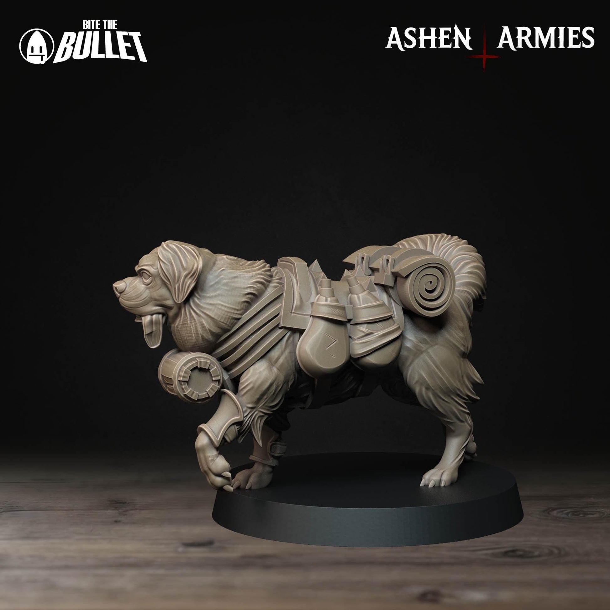 Combat Dogs | Bullet Crusade: Sanctified Legion | Bite The Bullet | 35mm Scale | Resin Printed Tabletop RPG Miniature Figures