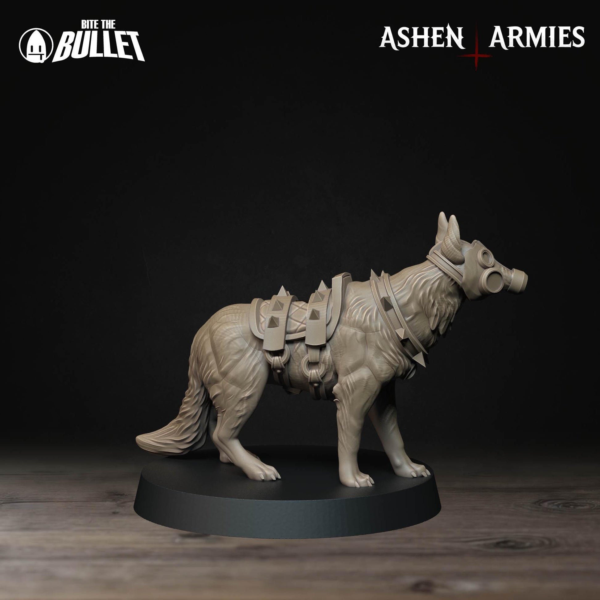 Combat Dogs | Bullet Crusade: Sanctified Legion | Bite The Bullet | 35mm Scale | Resin Printed Tabletop RPG Miniature Figures