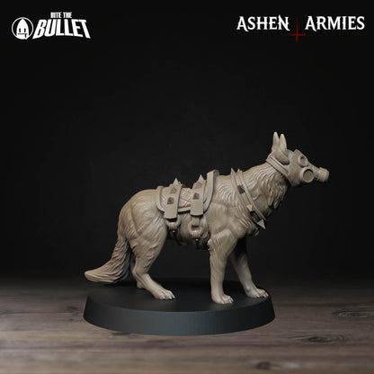Combat Dogs | Bullet Crusade: Sanctified Legion | Bite The Bullet | 35mm Scale | Resin Printed Tabletop RPG Miniature Figures