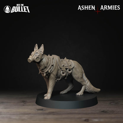 Combat Dogs | Bullet Crusade: Sanctified Legion | Bite The Bullet | 35mm Scale | Resin Printed Tabletop RPG Miniature Figures