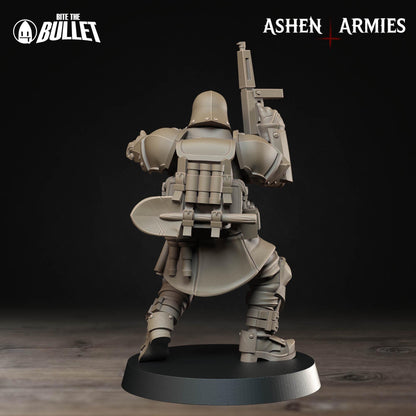 Combat Engineer | Bullet Crusade: Sanctified Legion | Bite The Bullet | 35mm Scale | Resin Printed Tabletop RPG Miniature Figures