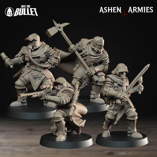 Shocktroopers | Bullet Crusade: Sanctified Legion | Bite The Bullet | 35mm Scale | Resin Printed Tabletop RPG Miniature Figures