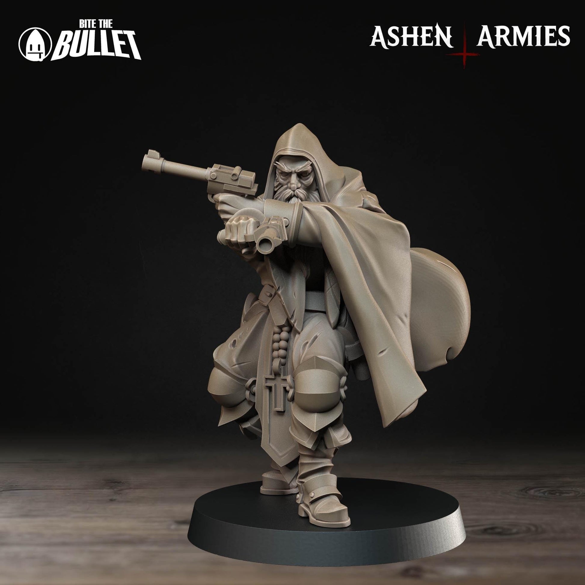 Sniper Priest - Pistols | Bullet Crusade: Sanctified Legion | Bite The Bullet | 35mm Scale | Resin Printed Tabletop RPG Miniature Figures