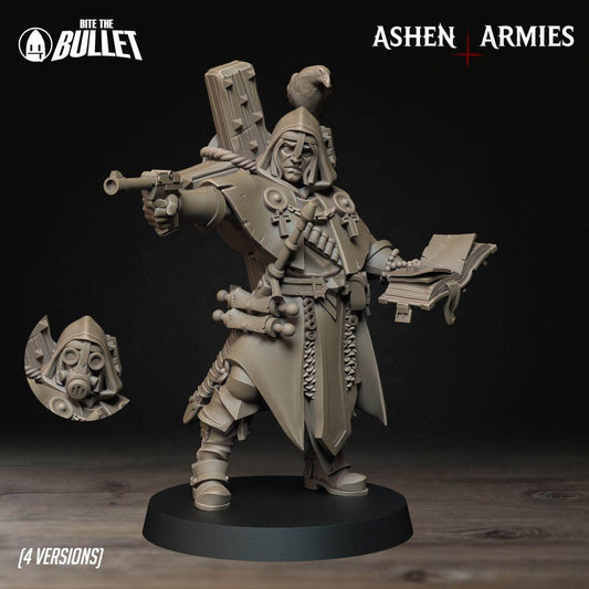 Trench Cleric | Bullet Crusade: Sanctified Legion | Bite The Bullet | 35mm Scale | Resin Printed Tabletop RPG Miniature Figures