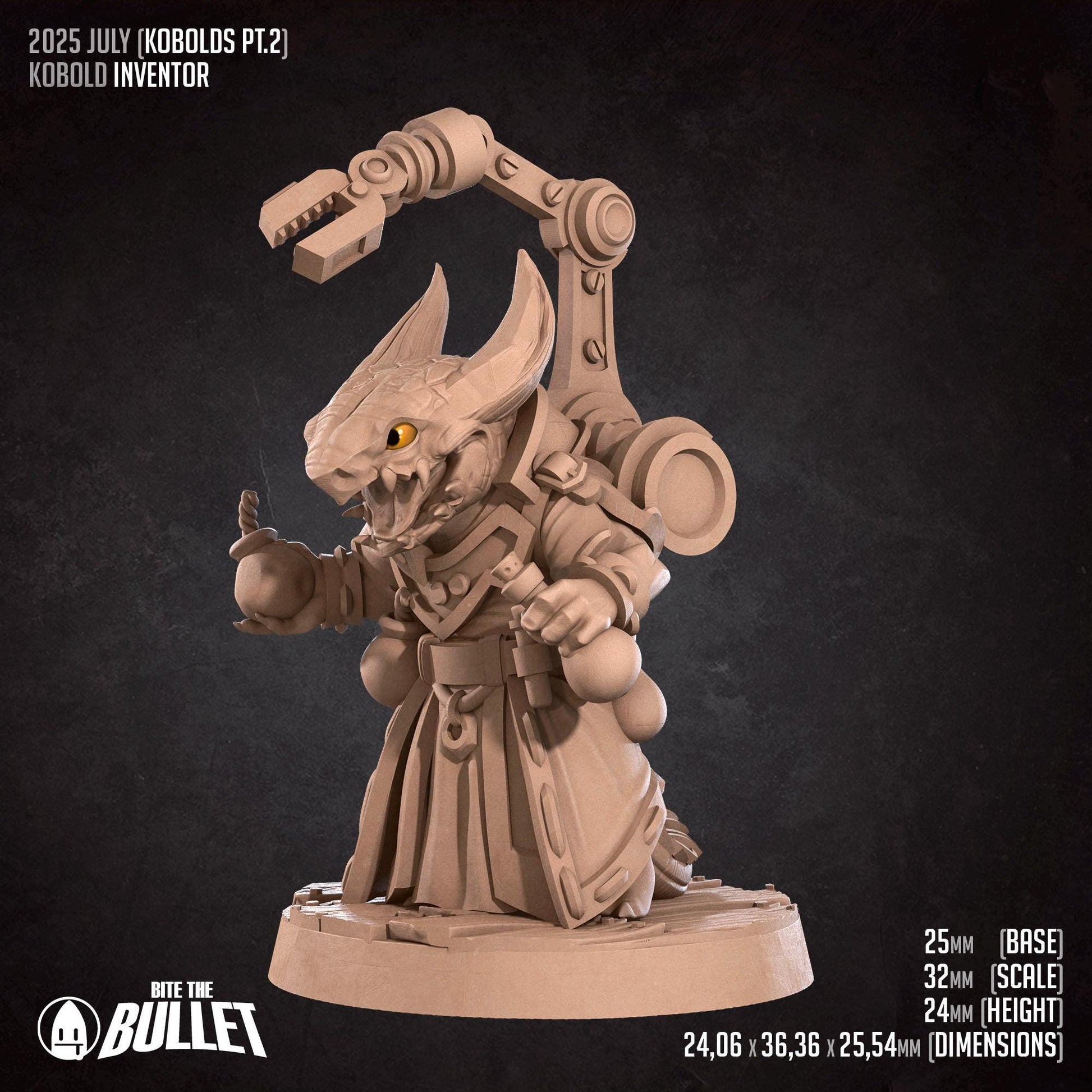 Inventor | Kobolds Pt. 2 | Bite The Bullet | 35mm Scale | Resin Printed Tabletop RPG Miniature Figures