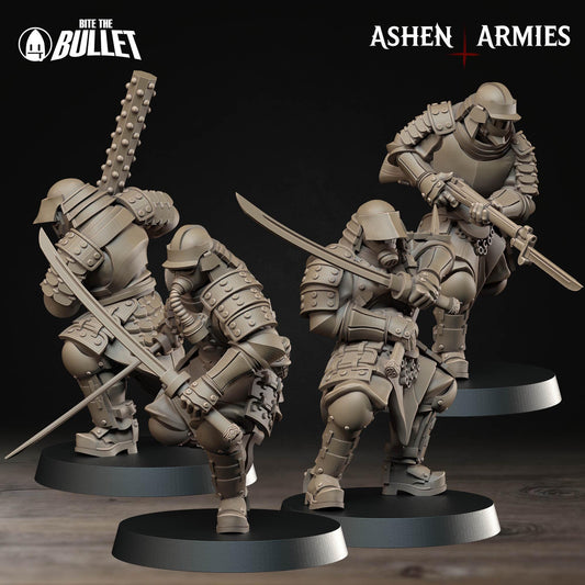 Shocktroopers | Bullet Crusade: Holy Shogunate | Bite The Bullet | 35mm Scale | Resin Printed Tabletop RPG Miniature Figures