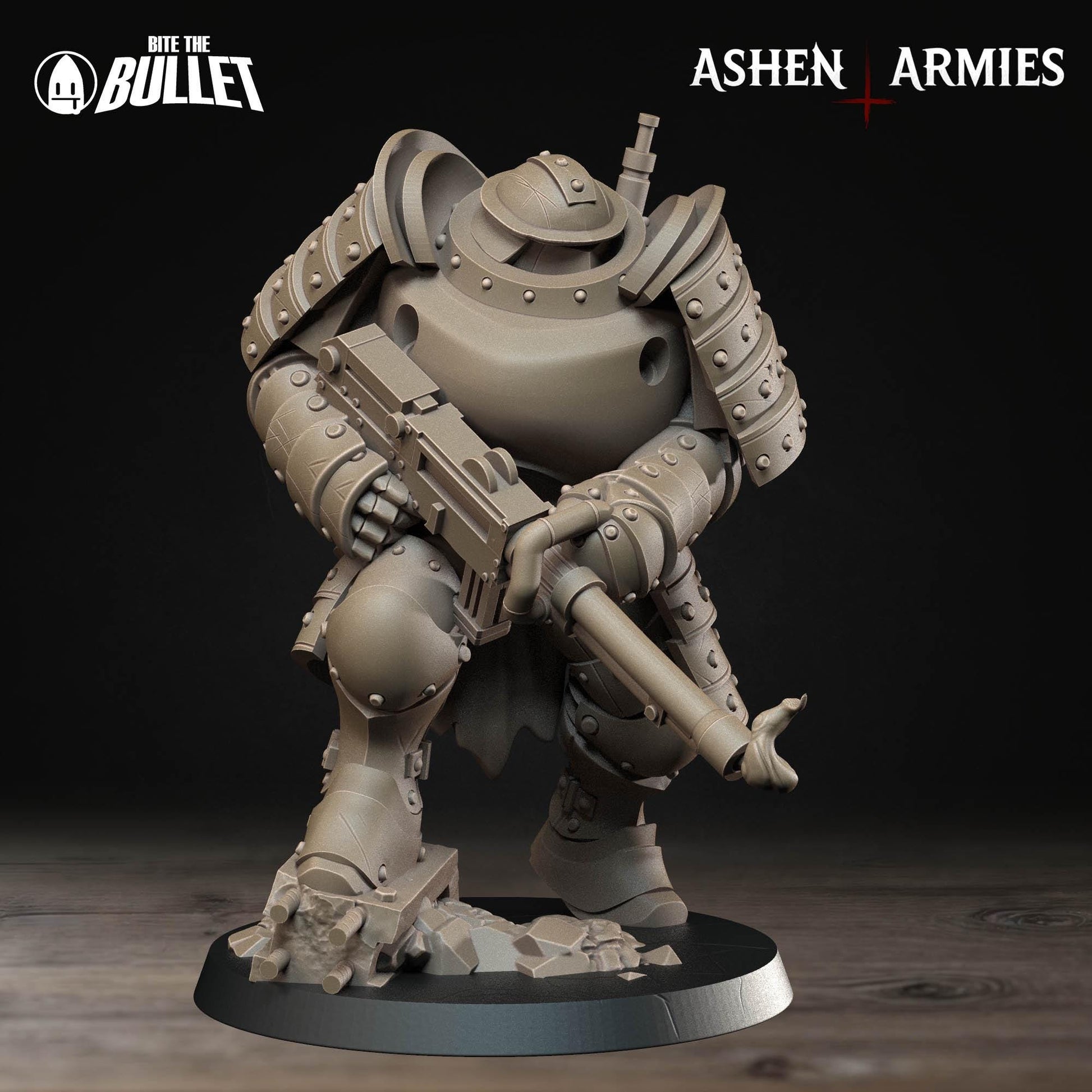 Heavy Infantry - Shotgun | Bullet Crusade: Holy Shogunate | Bite The Bullet | 35mm Scale | Resin Printed Tabletop RPG Miniature Figures