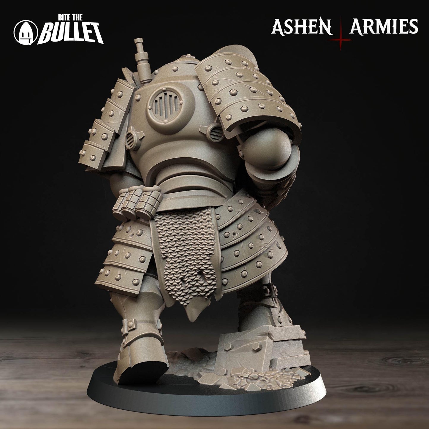 Heavy Infantry - Shotgun | Bullet Crusade: Holy Shogunate | Bite The Bullet | 35mm Scale | Resin Printed Tabletop RPG Miniature Figures