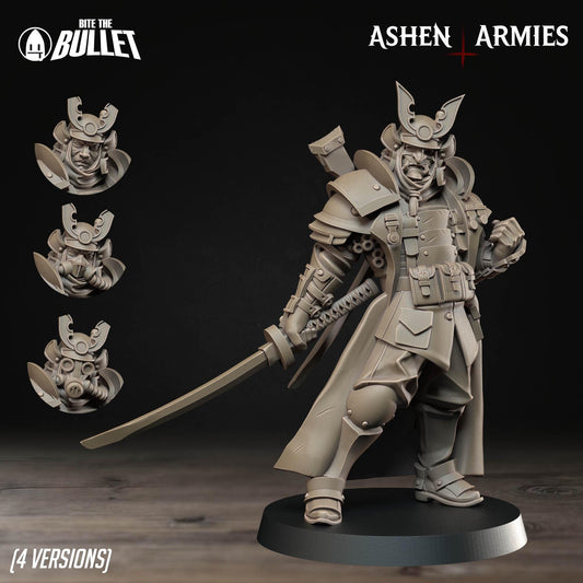 Lieutenant | Bullet Crusade: Holy Shogunate | Bite The Bullet | 35mm Scale | Resin Printed Tabletop RPG Miniature Figures