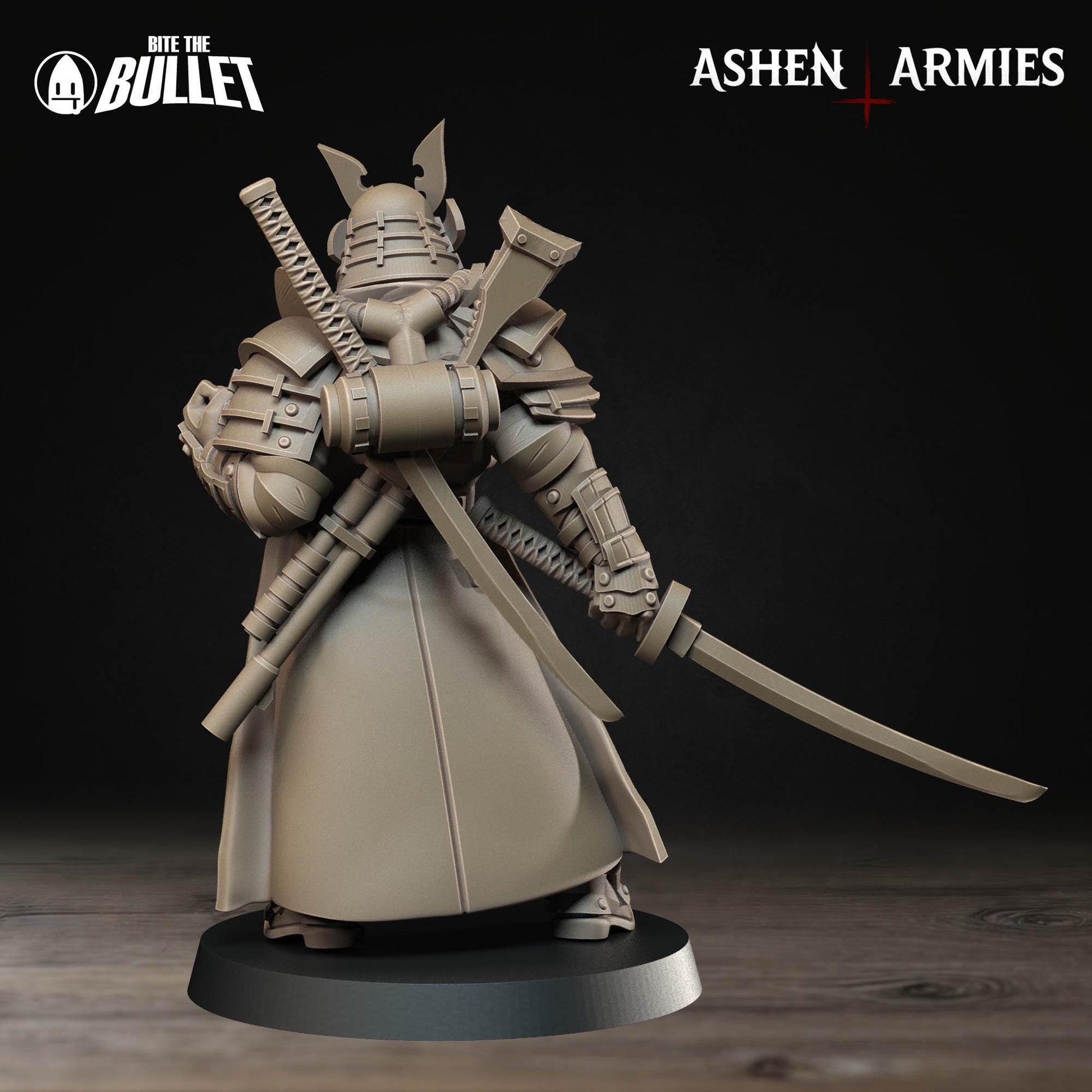 Lieutenant | Bullet Crusade: Holy Shogunate | Bite The Bullet | 35mm Scale | Resin Printed Tabletop RPG Miniature Figures