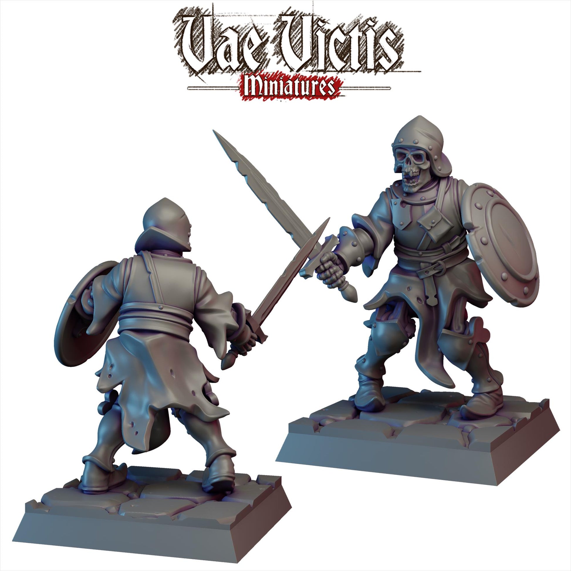 Reanimated Warriors Vol 1 | Vae Victis Miniatures | 32mm Scale Resin Printed Tabletop RPG Figures for Tabletop Roleplaying or Wargaming