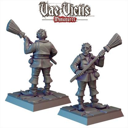 Peasant Revolt Set | Vae Victis Miniatures | 32mm Scale Resin Printed Tabletop RPG Figures for Tabletop Roleplaying or Wargaming