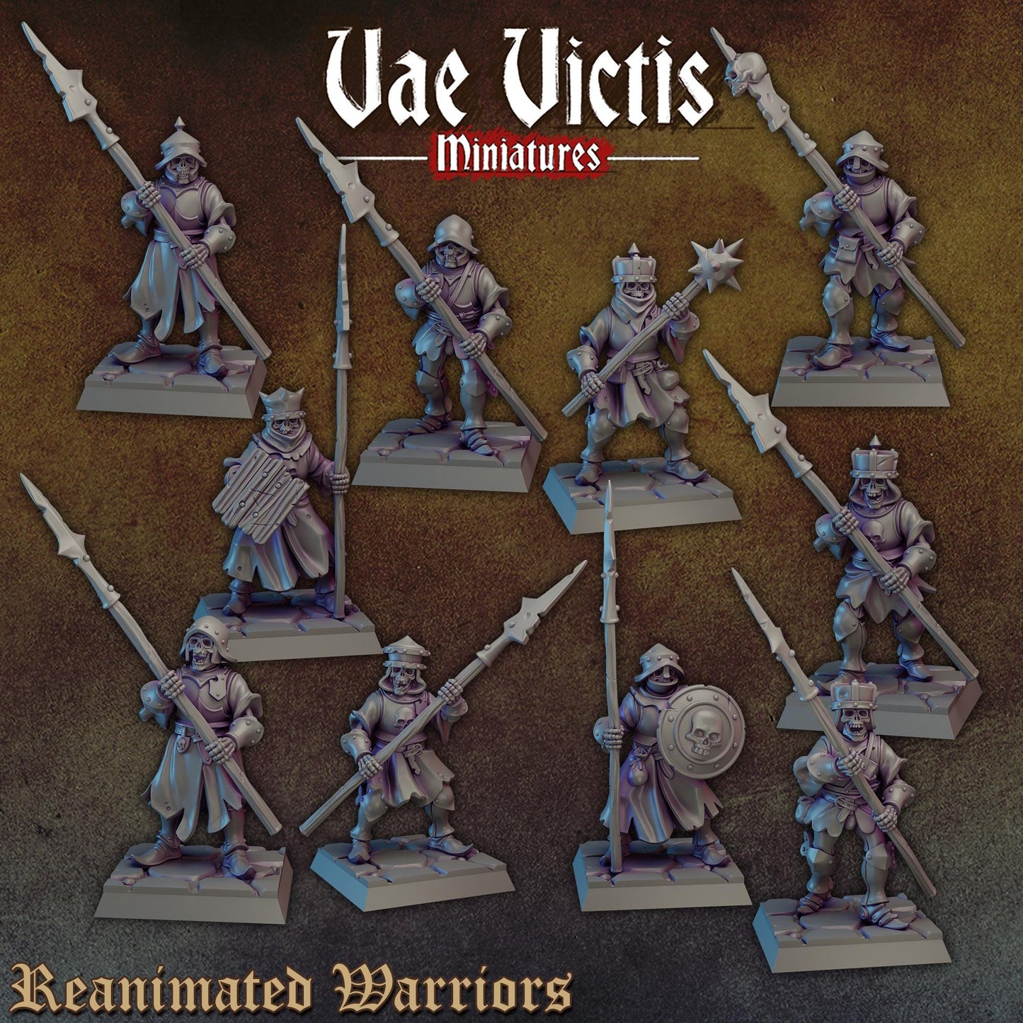 Reanimated Warriors Vol. 2 | Vae Victis Miniatures | 32mm Scale Resin Printed Tabletop RPG Figures for Tabletop Roleplaying or Wargaming