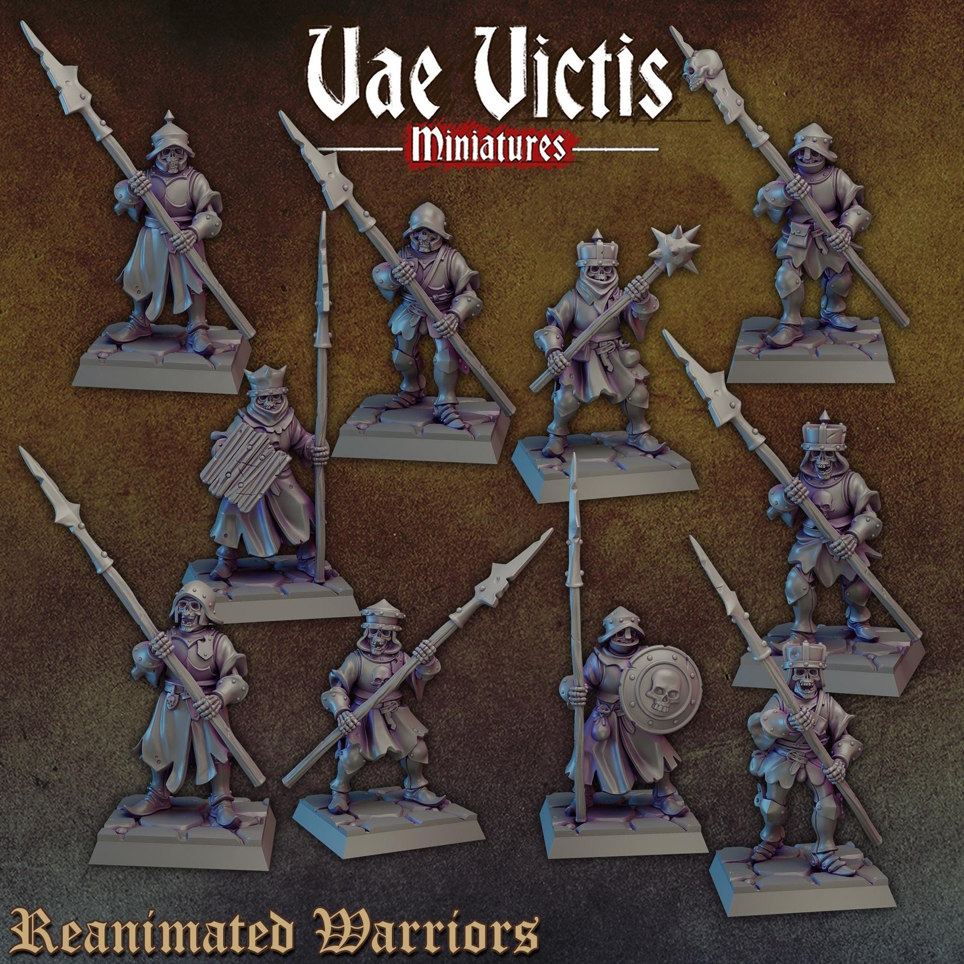 Reanimated Warriors Vol. 2 | Vae Victis Miniatures | 32mm Scale Resin Printed Tabletop RPG Figures for Tabletop Roleplaying or Wargaming