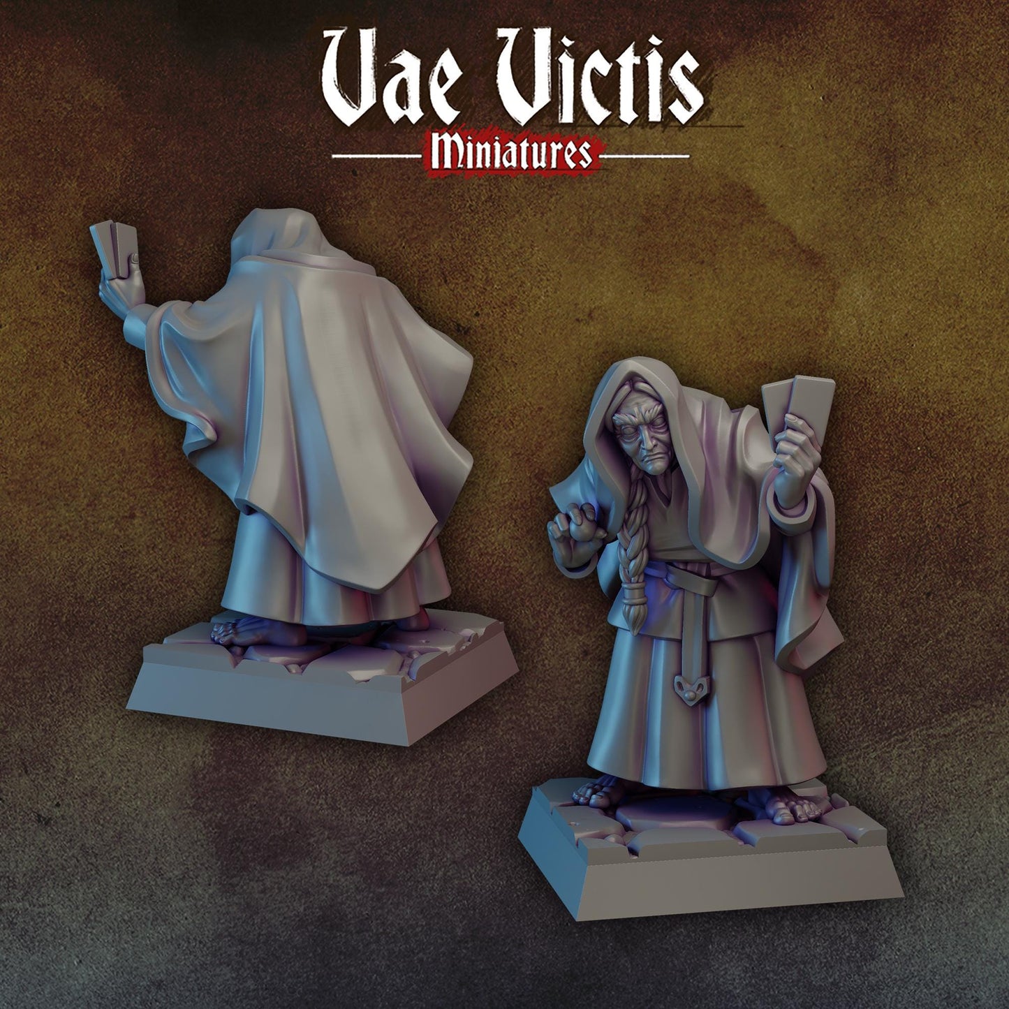 Old Fortune Teller | Vae Victis Miniatures | 32mm Scale Resin Printed Tabletop RPG Figures for Tabletop Roleplaying or Wargaming
