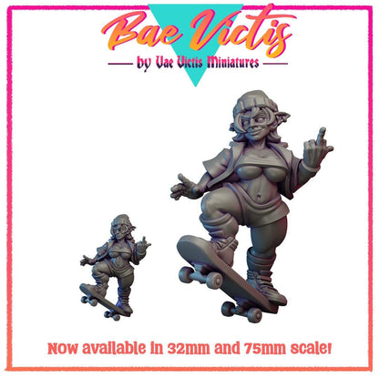 Sk8ter Bae | Bae Victis | Vae Victis Miniatures | 32mm Scale Resin Printed Tabletop RPG Figures for TTRPG's or Wargaming