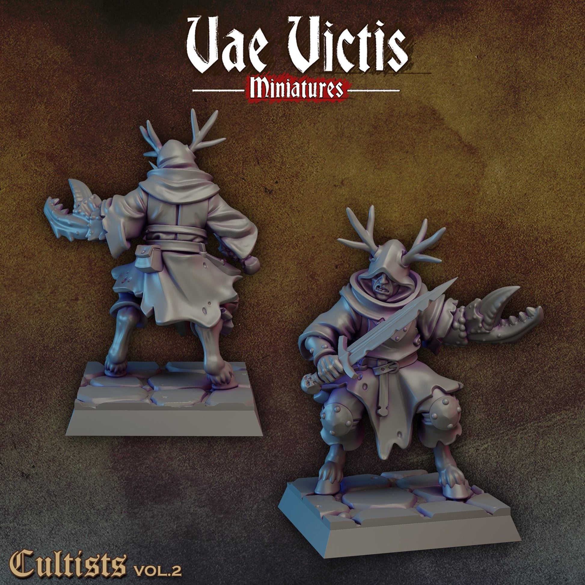 Cultists Vol. 2 | Vae Victis Miniatures | 32mm Scale Resin Printed Tabletop RPG Figures for Tabletop Roleplaying or Wargaming