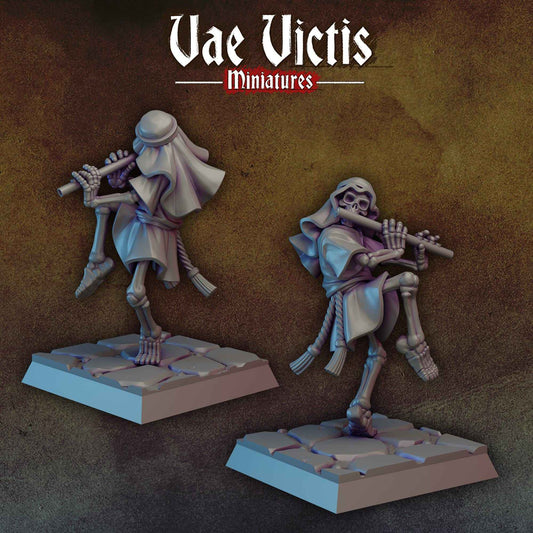Undead Flute Player | Vae Victis Miniatures | 32mm Scale Resin Printed Tabletop RPG Figures for Tabletop Roleplaying or Wargaming